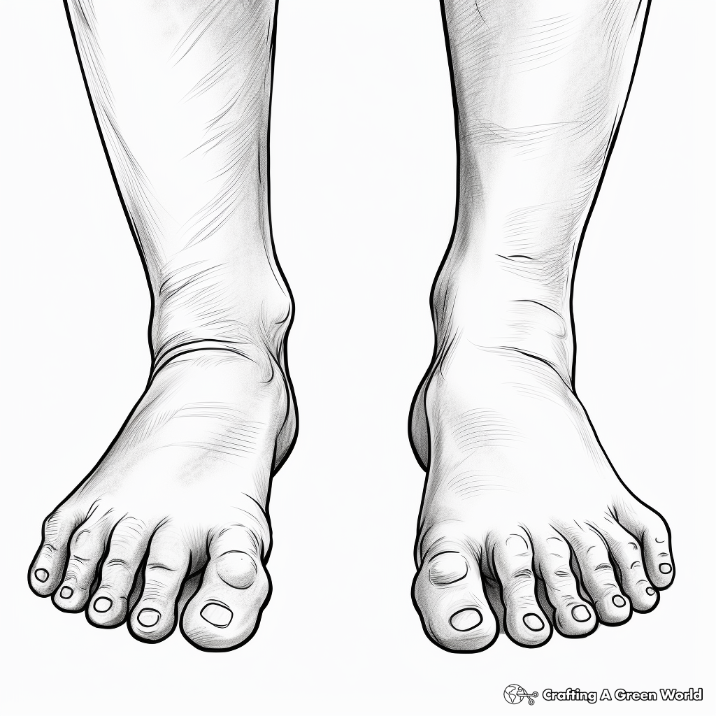 Feet coloring pages