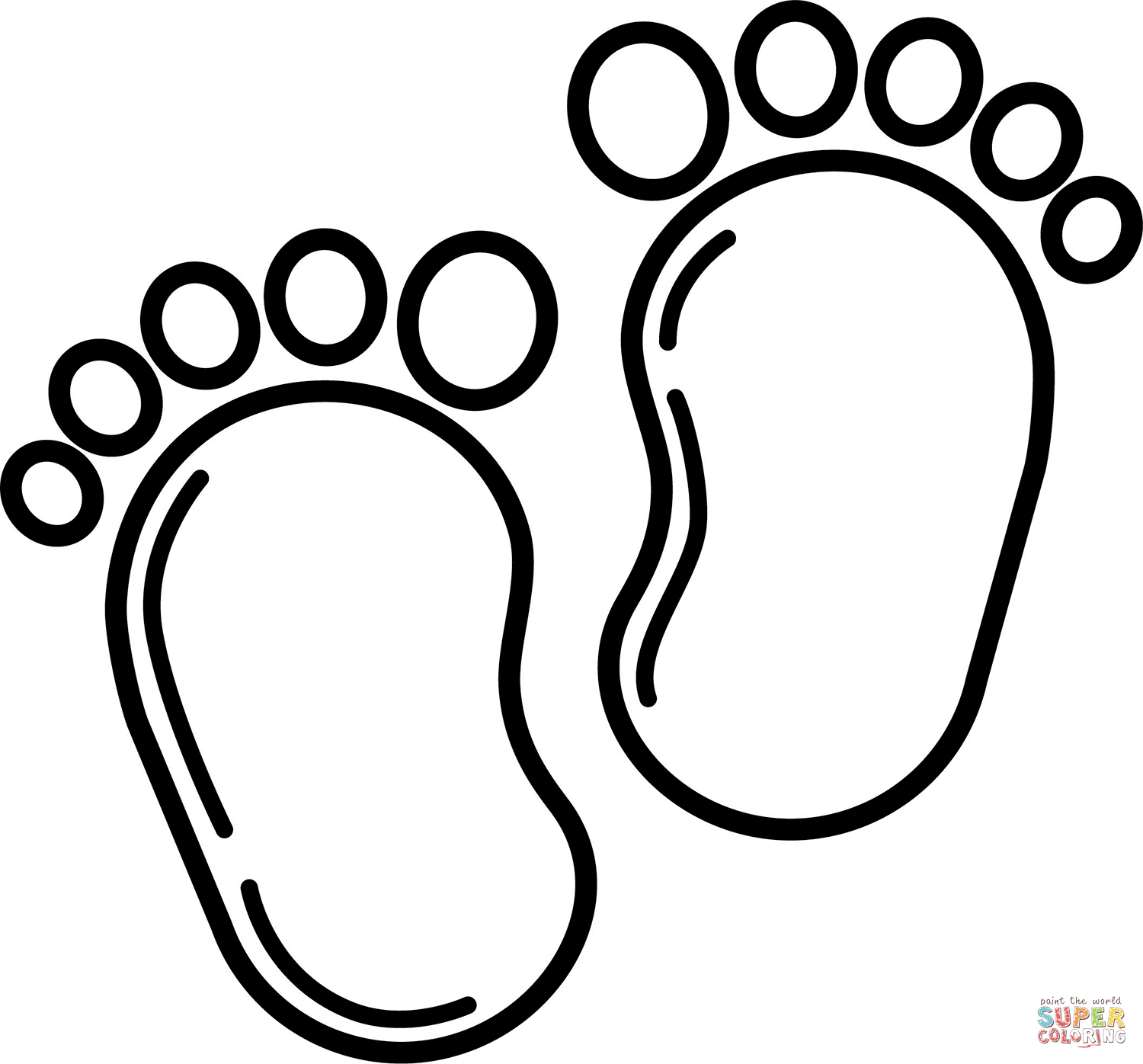 Baby feet coloring page free printable coloring pages