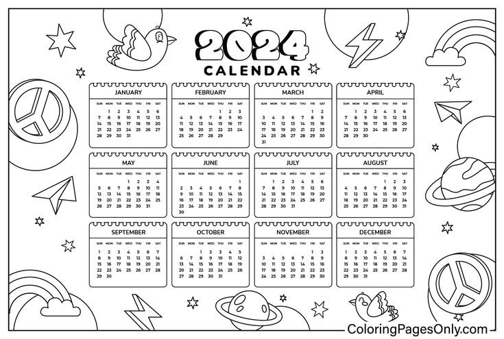 Calendar coloring pages coloring pages calendar free printable coloring pages