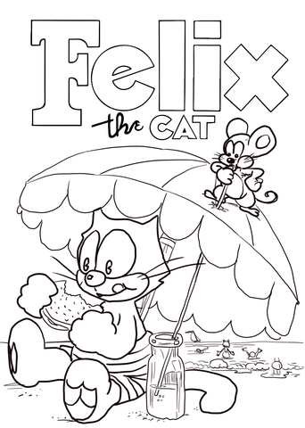 Felix the cat coloring pages free coloring pages