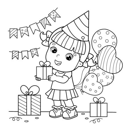 Happy birthday coloring pages cliparts stock vector and royalty free happy birthday coloring pages illustrations