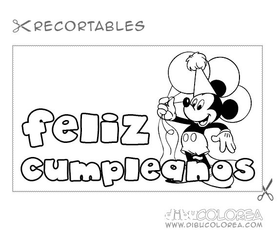 Cumplerecortable feliz cumpleaãos feliz cumpleaãos letra dibujos de feliz cumpleaãos
