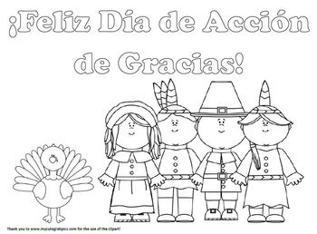 Feliz dãa de acciãn de gracias coloring page by myacestraw tpt