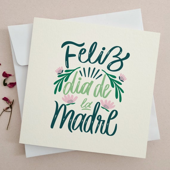 Feliz dia de la madre happy mothers day card dia de la madre tarjeta tarjeta en espanol para mama spanish mothers day custom card