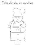 Feliz dia de las madres coloring page
