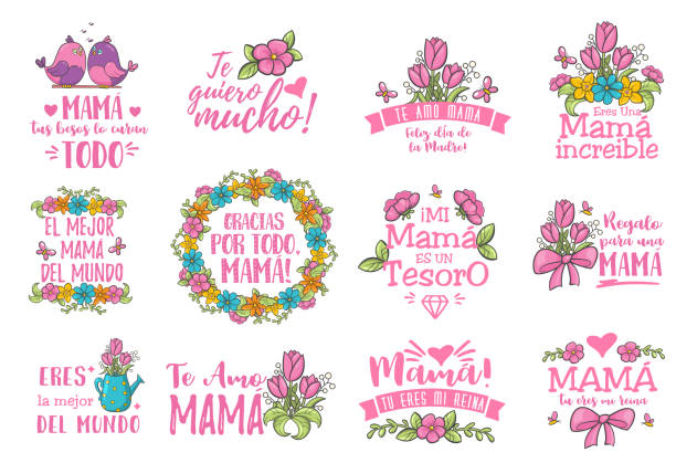 Happy mothers day spanish stock photos pictures royalty