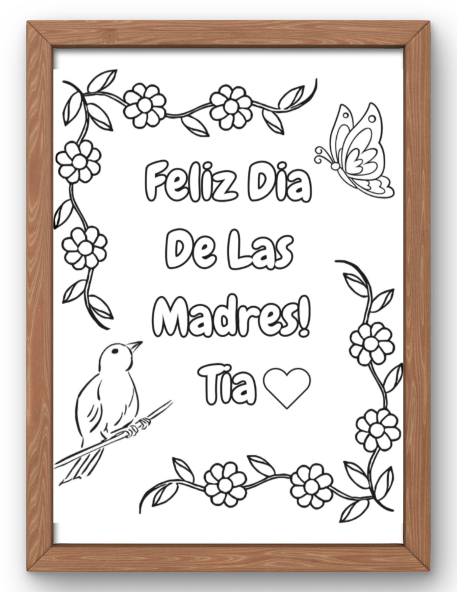 Feliz dia de las madres tia auntie mothers day printable kids coloring printable page printable coloring in spanish