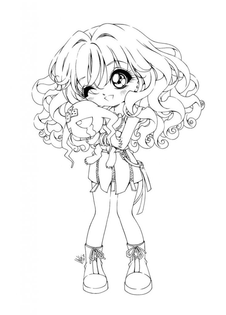 Coloring pages coloring pages free anime girl page