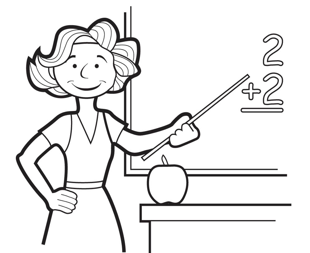 Teacher coloring pages
