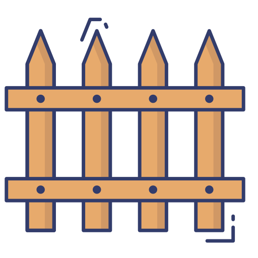 Fence dinosoft lineal color icon