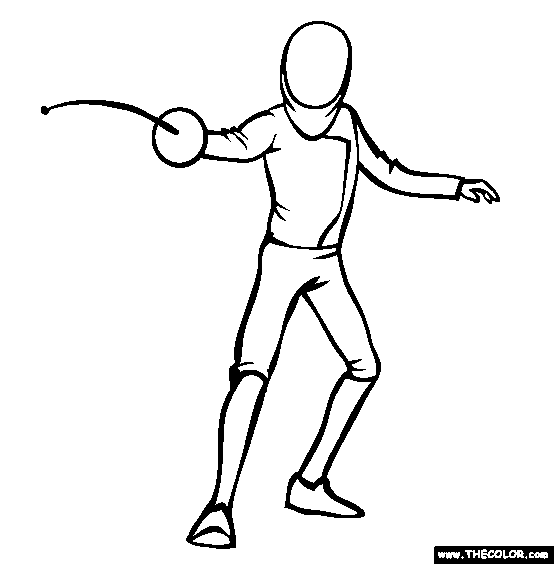 Fencing coloring page free fencing online coloring