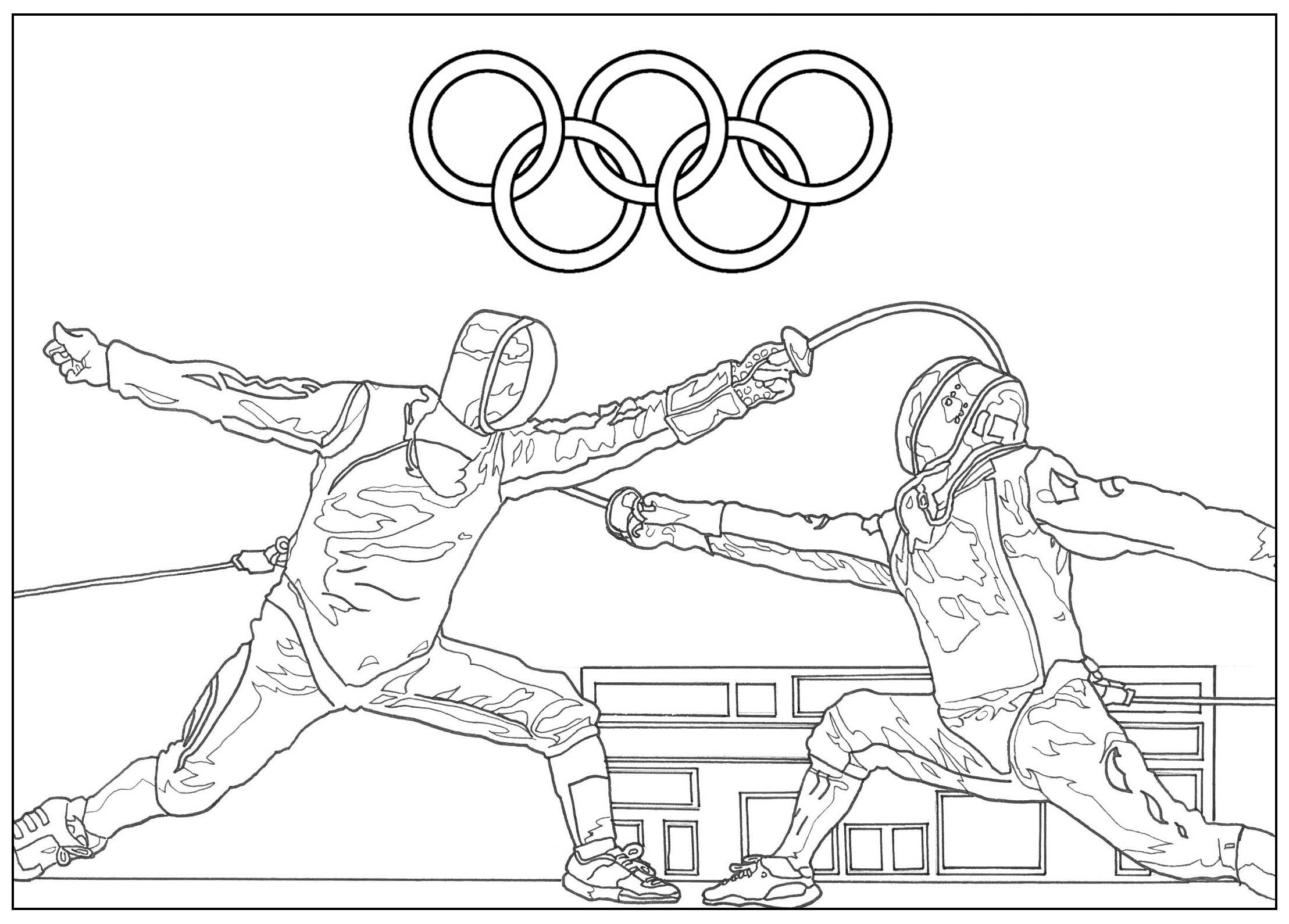 Olympic games to color for kids