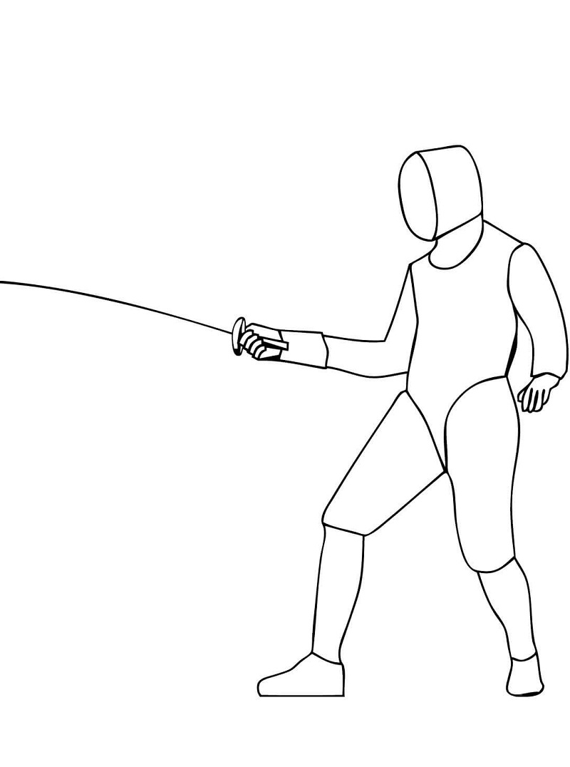 Fencing coloring pages