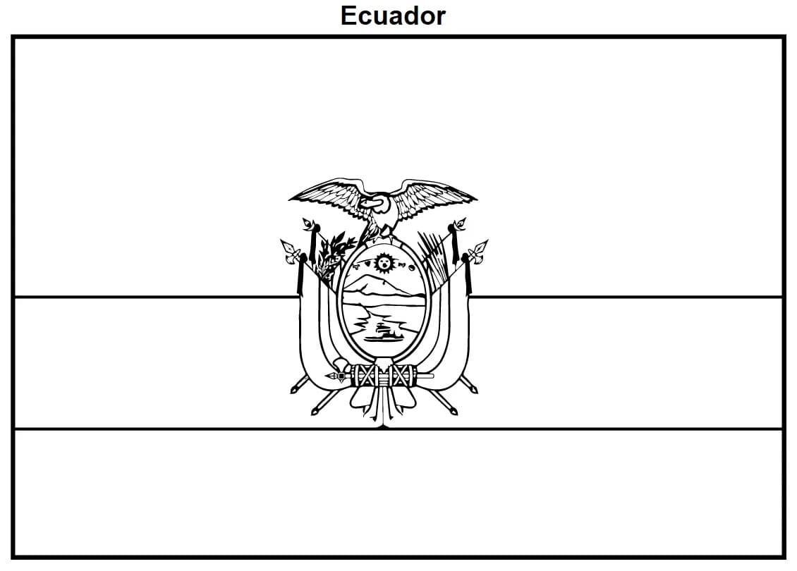 Free printable ecuador flag coloring page
