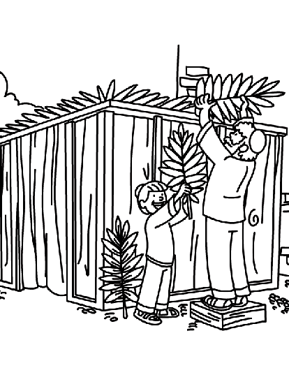 Building a sukkah on crayola feast of tabernacles sukkot learn heew
