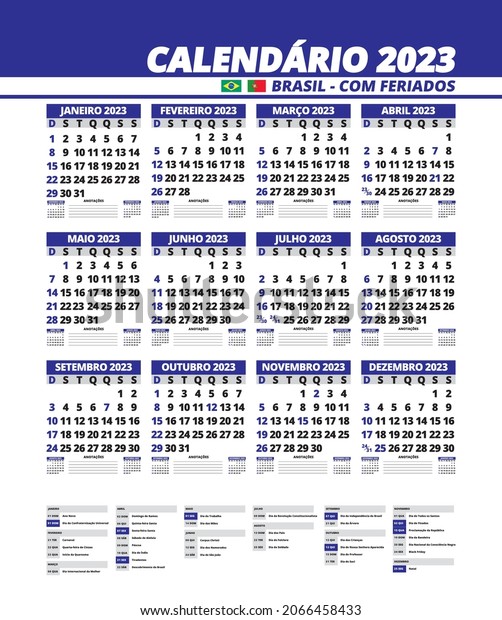 Calendar holidays portuguese stock vector royalty free