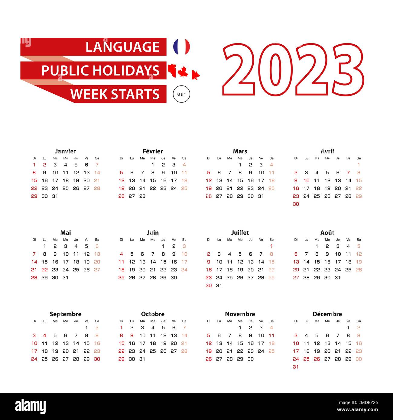 French calendar hi