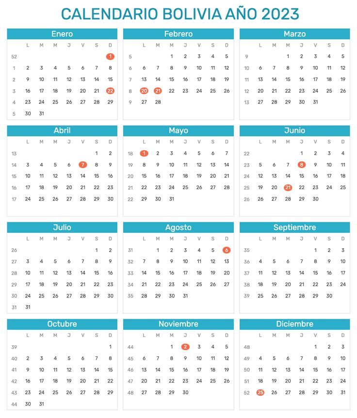Calendario bolivia calendario calendario con dias festivos calendario dias