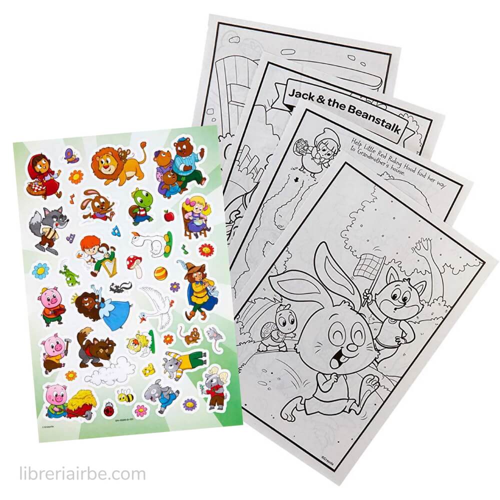 Libro para colorear de pãginas hoja de stickers crayola