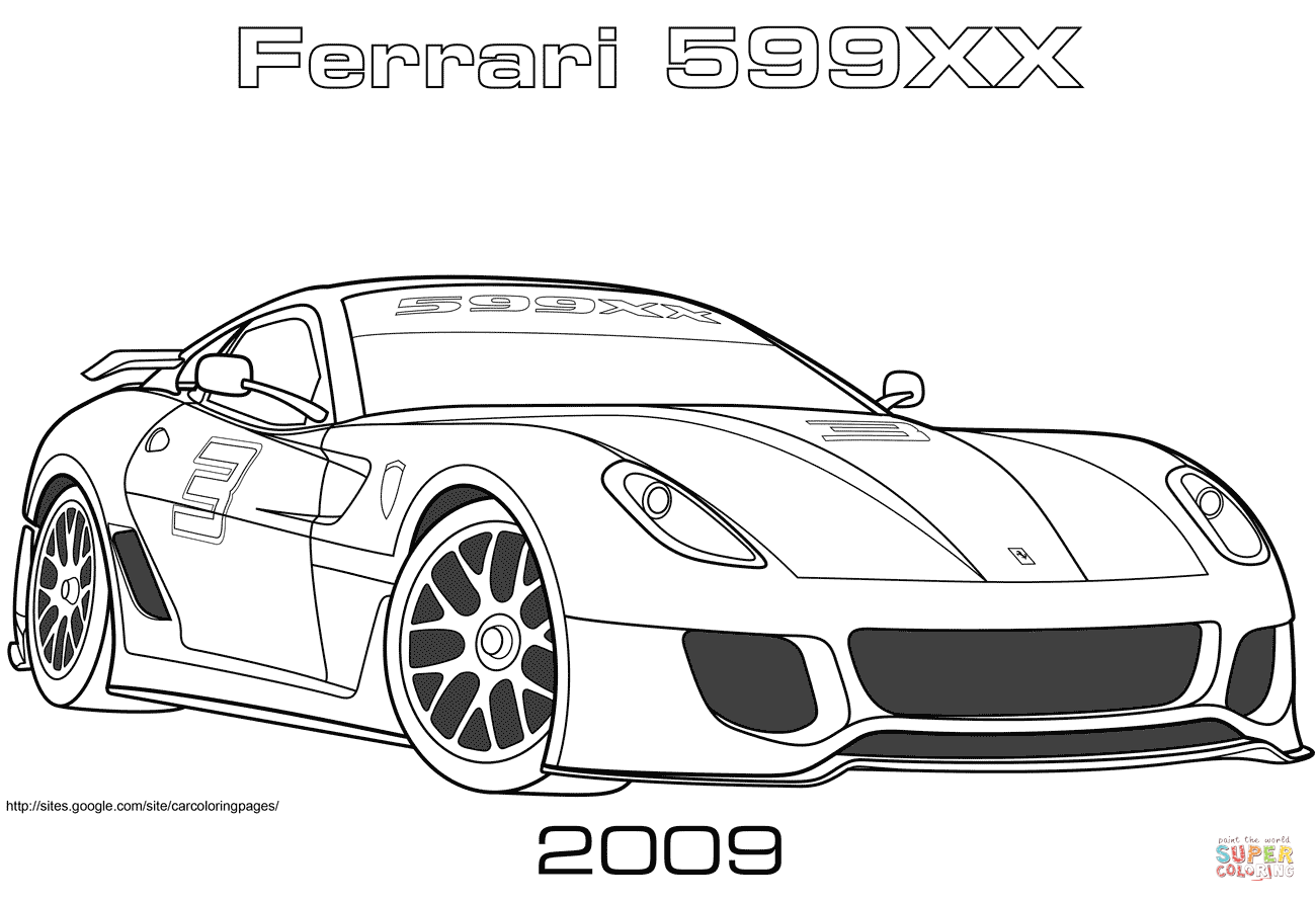 Ferrari xx coloring page free printable coloring pages