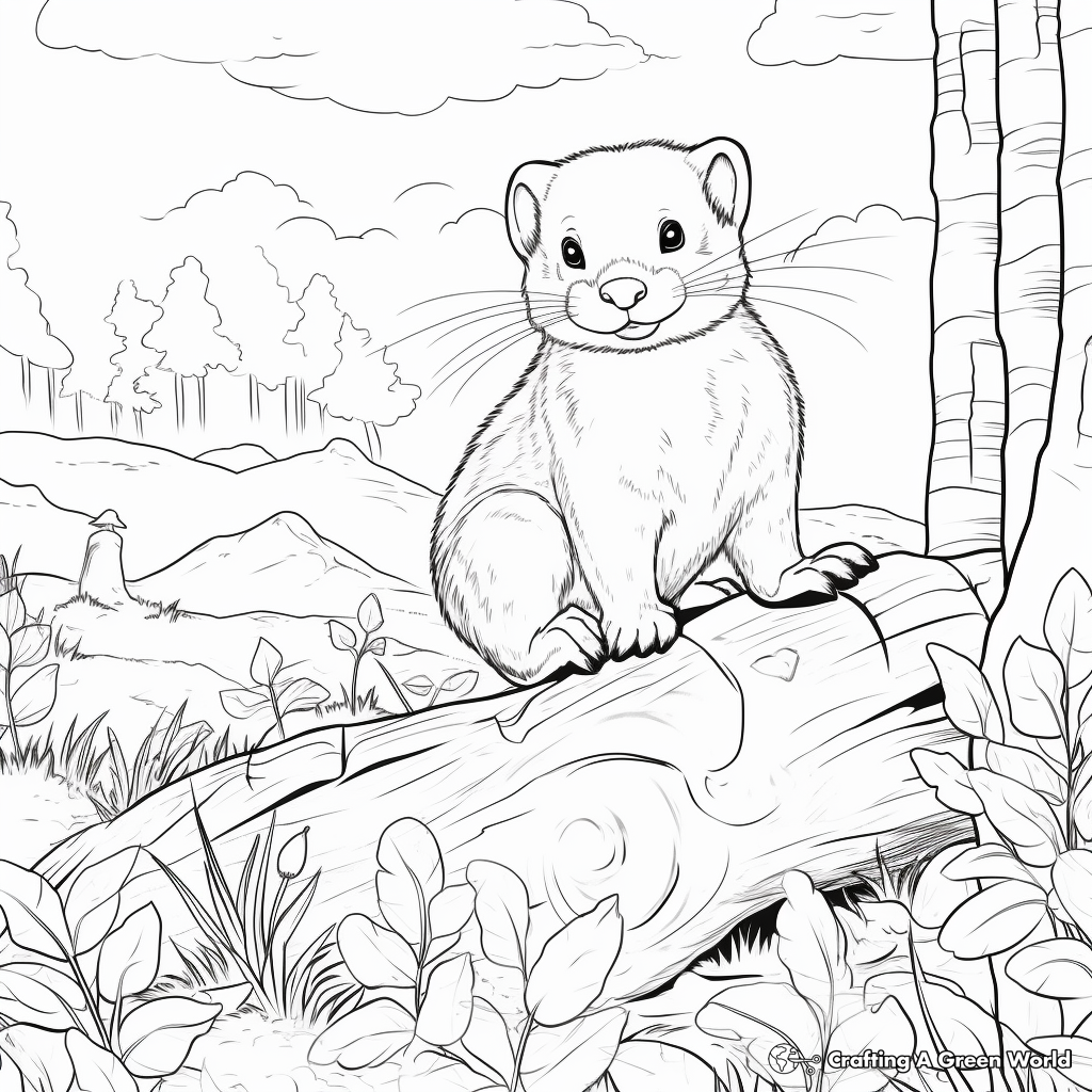 Ferret coloring pages