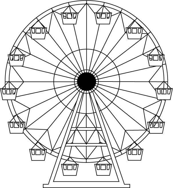 Final year project coloring pages wheel art ferris wheel