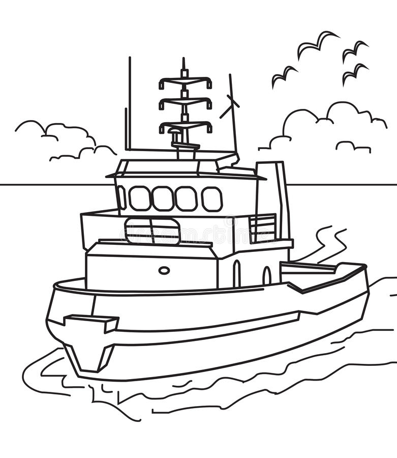 Coloring pages boat coloring page