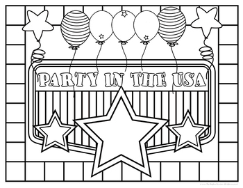 Patriotism usa coloring pages by the brighter rewriter tpt