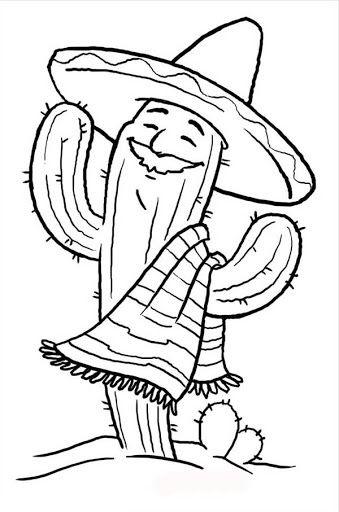 Fiesta clipart coloring pages coloring pages for kids free coloring pages