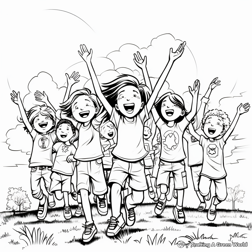 Field day coloring pages