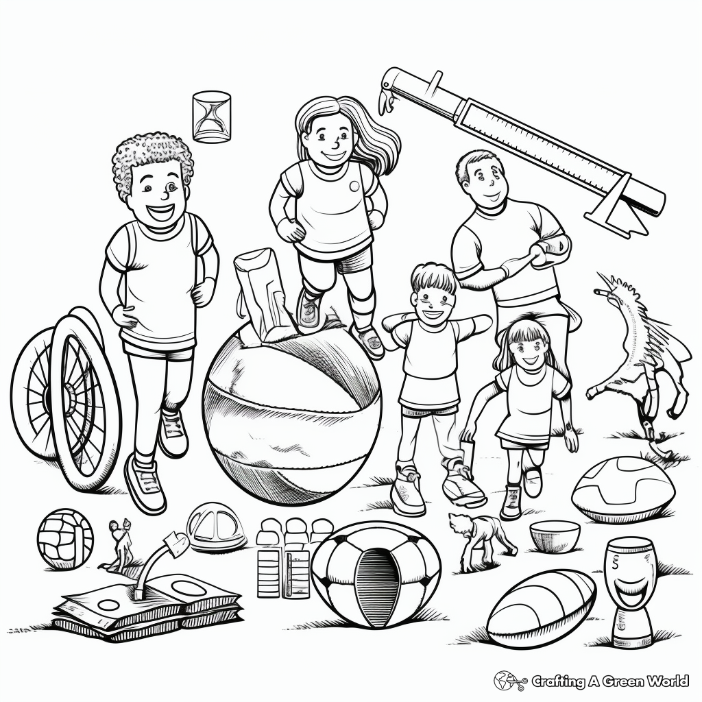 Field day coloring pages