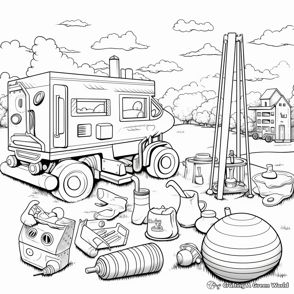 Field day coloring pages