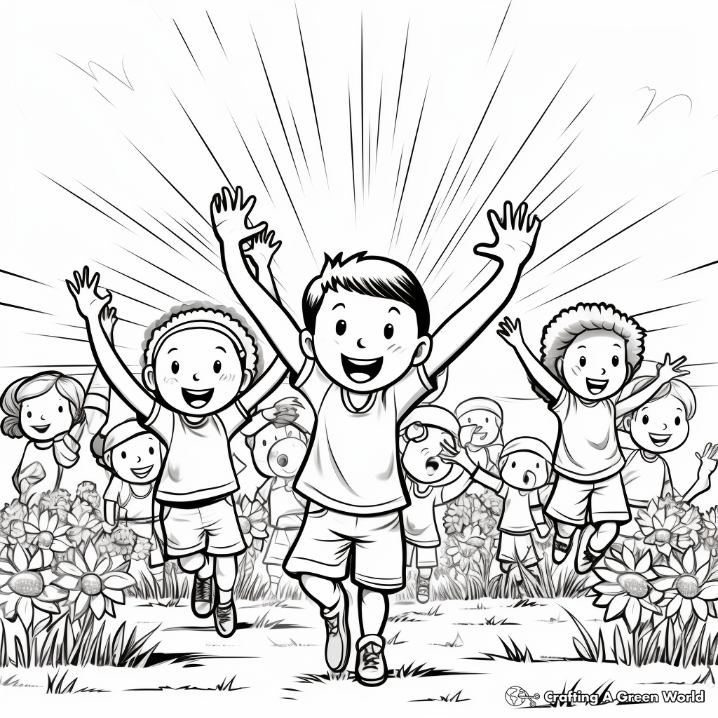 Field day coloring pages