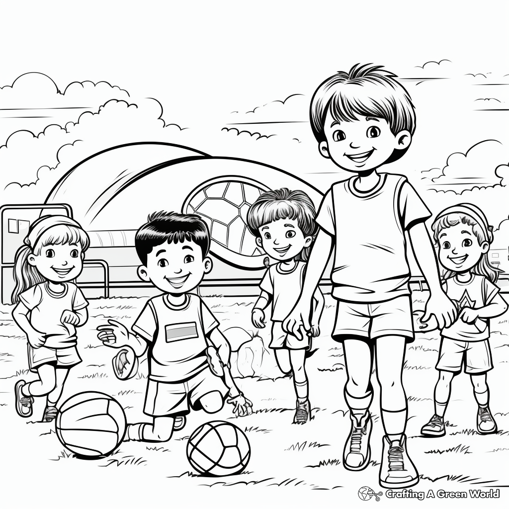 Field day coloring pages