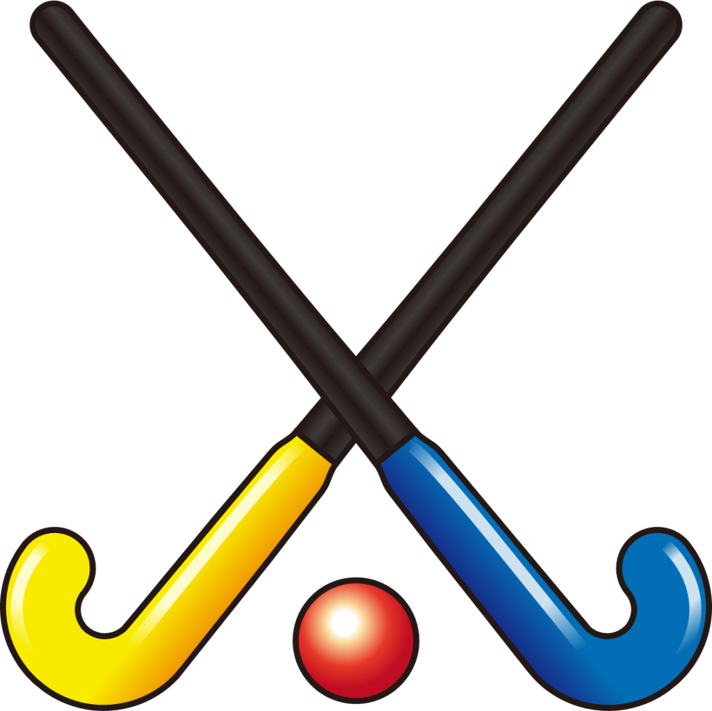 Field hockey stick and ball emoji