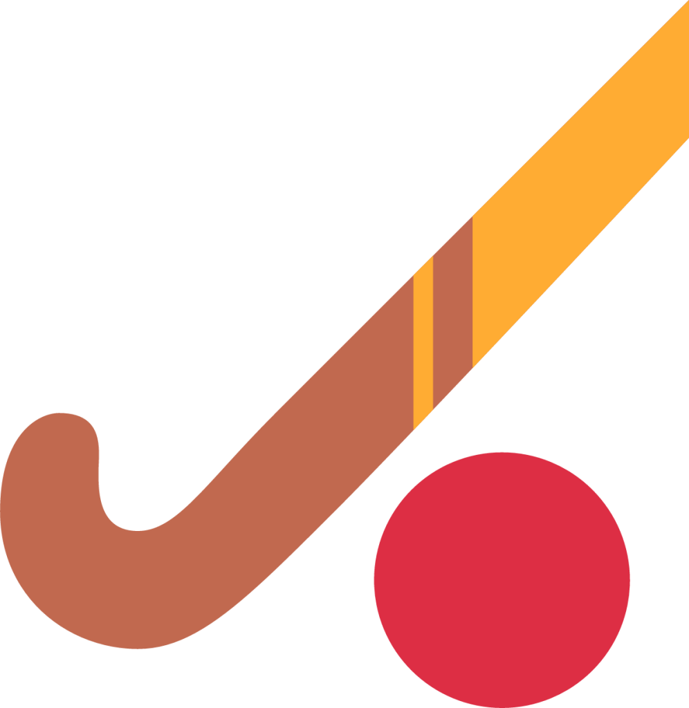Field hockey stick and ball emoji