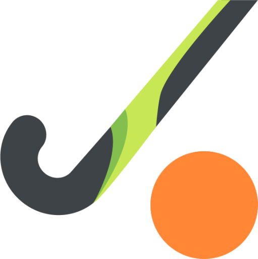 Field hockey stick and ball emoji