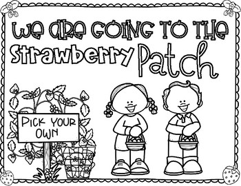 Strawberry patch field trip coloring page and reflection by sunshiney in second