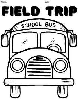 School field trip coloring pages by henrycreated tpt