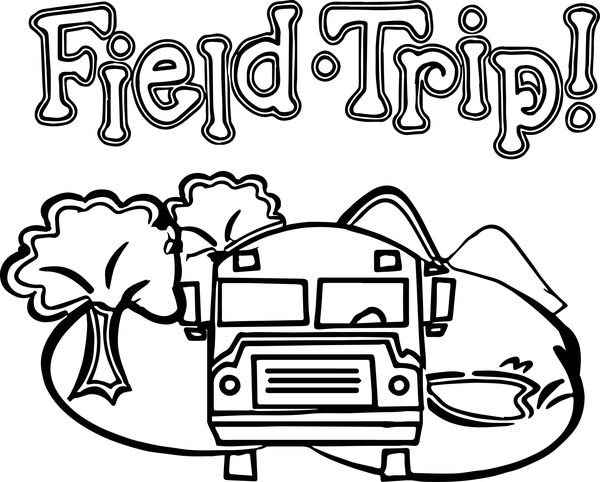 Zoo field trip bus coloring page wecoloringpage