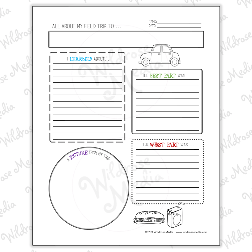 Field trip response sheet â simple â wildrose media