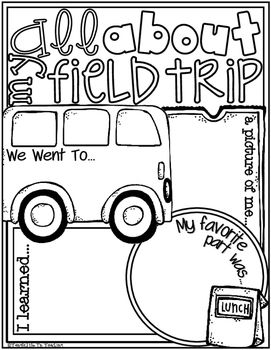 All about my field trip poster activity fill in poster for the end of the year field trip reflection activities math school