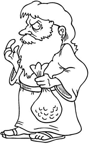 Judas iscariot coloring page free printable coloring pages sunday school coloring pages bible coloring pages bible crafts
