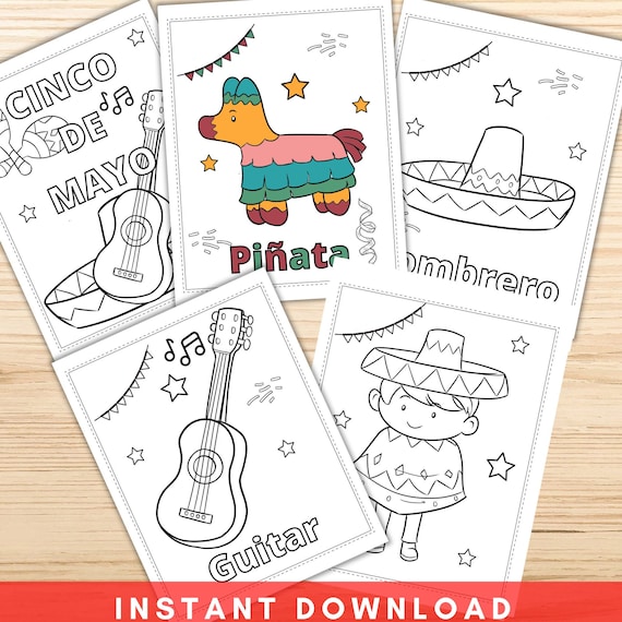 Cinco de mayo coloring pages printable fiesta coloring pages cinco de mayo school activity kids coloring pages