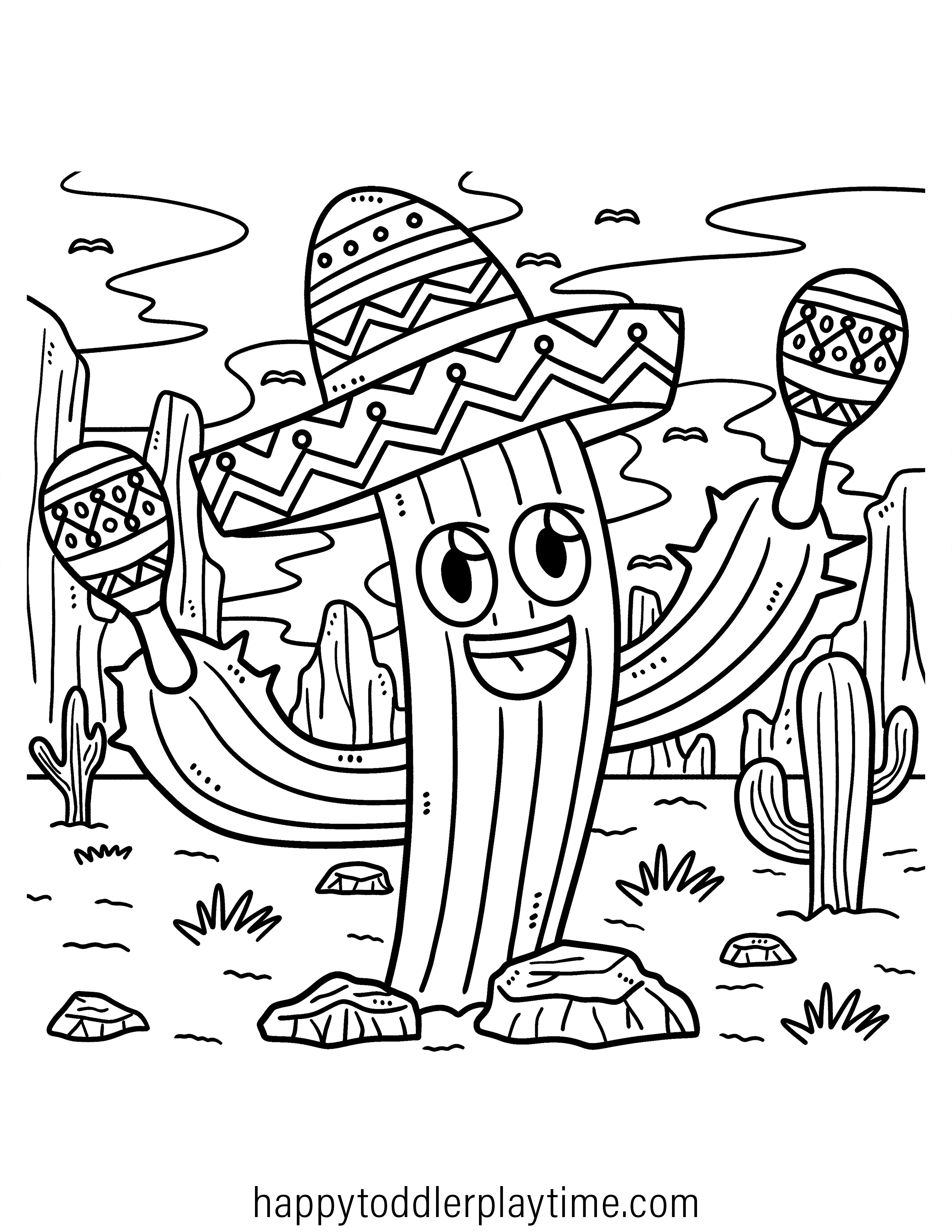 Free cinco de mayo coloring pages for kids