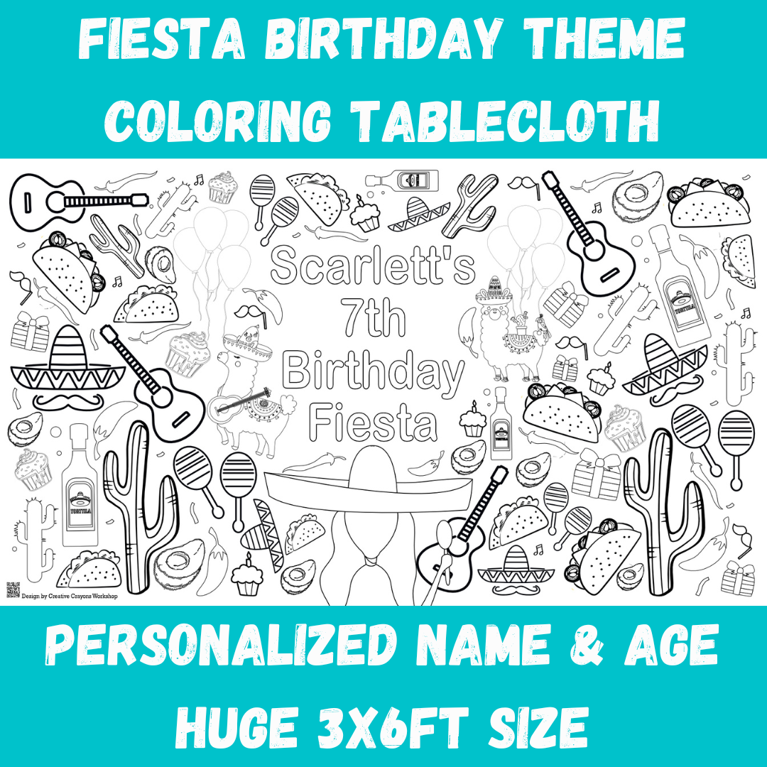 Fiesta coloring tablecloth â creative crayons workshop