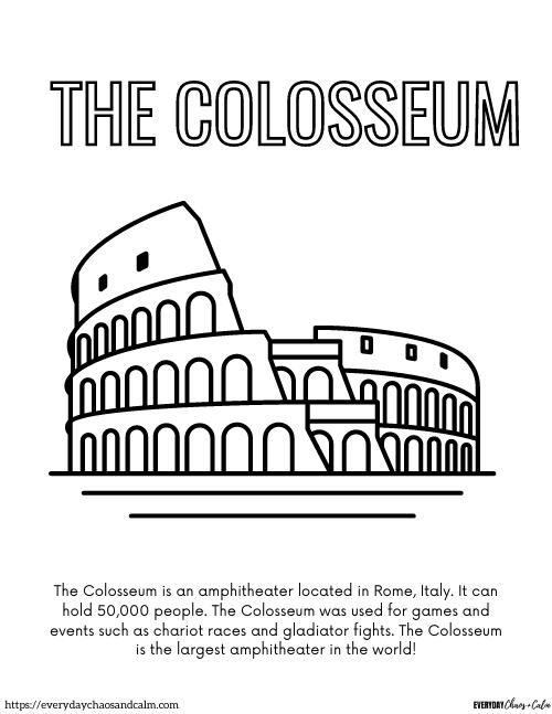 Educational italy coloring pages for kids