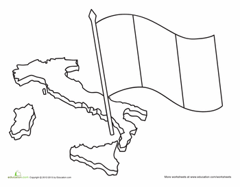 Italian flag worksheet education flag coloring pages italian flag colors learning italian