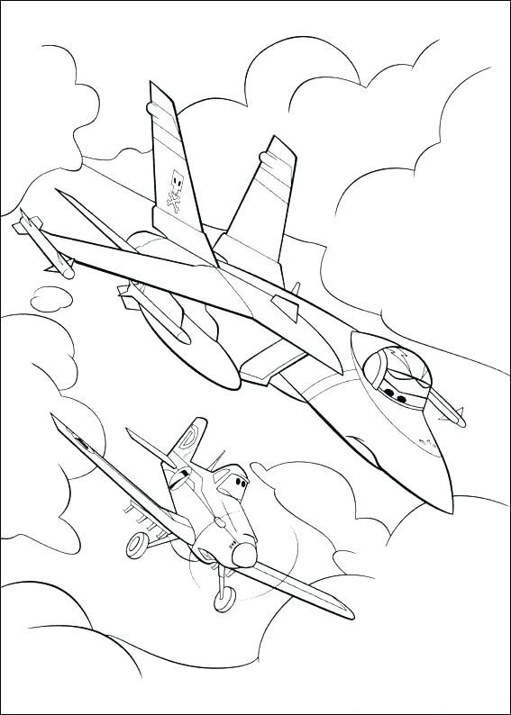 Planes coloring pages