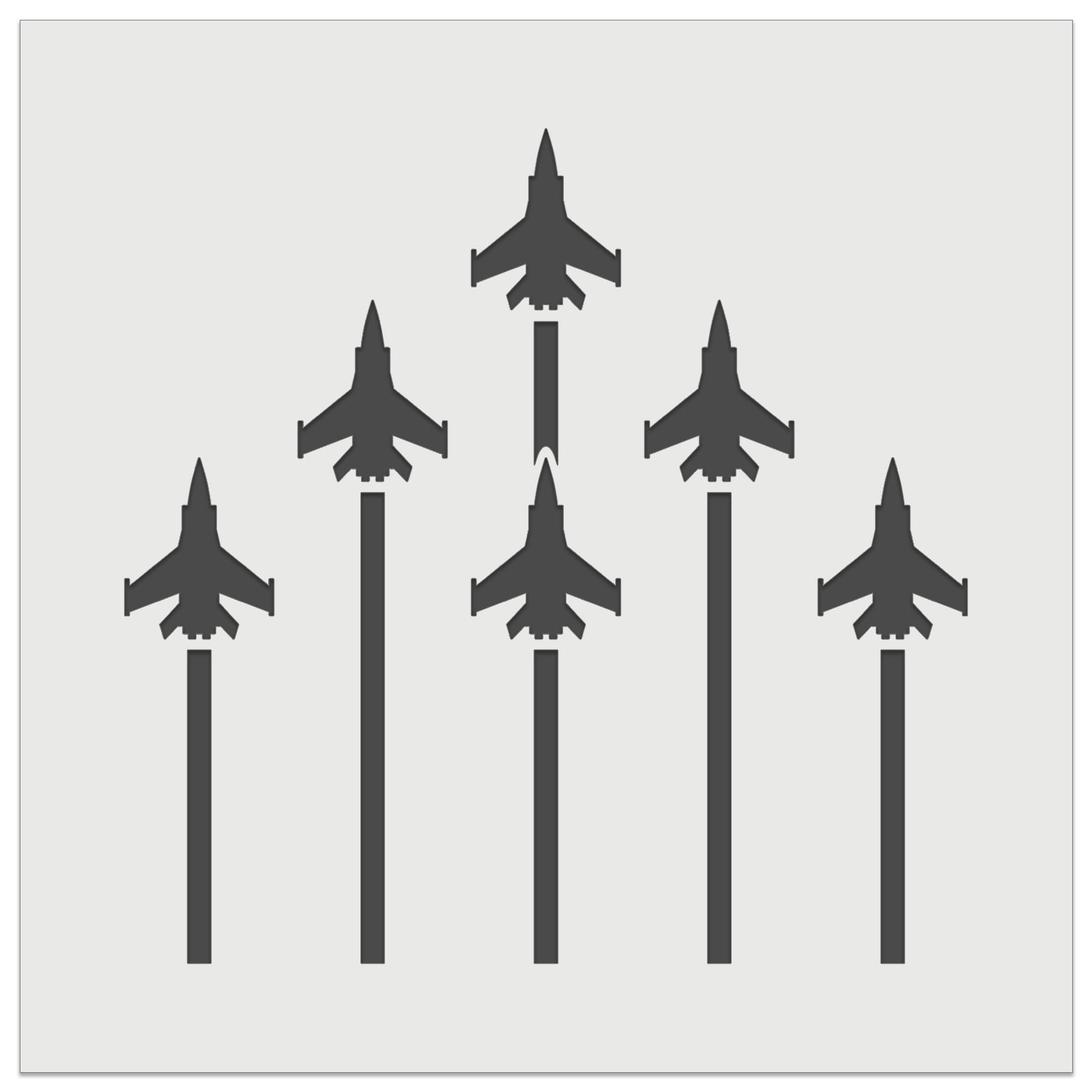 Fighter jet formation diy cookie wall craft stencil